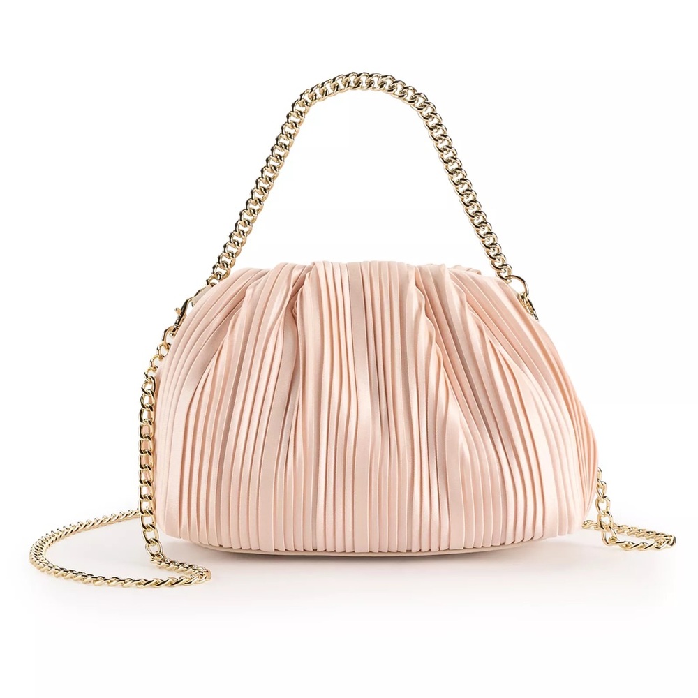 LC Lauren Conrad Pink Pleated Bag